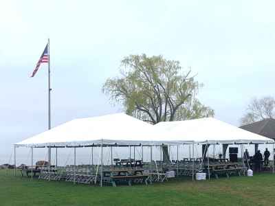 Two 20x40 tents w/ 160 chairs
